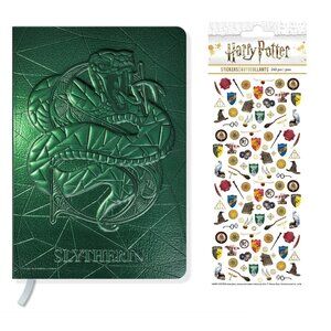 Harry Potter Sculpted Slytherin Journal and Tiny Stickers - Wizarding World